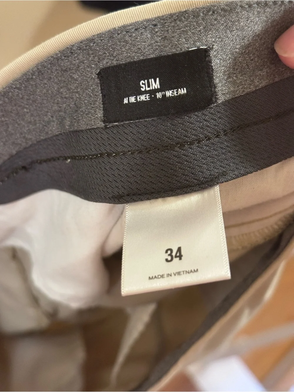 Express Men's Slim Khaki Chino Shorts (At the knee)